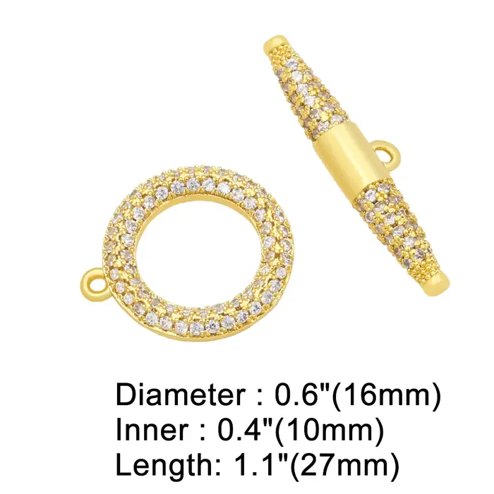 OCESRIO – petit fermoirs à bascule en cuivre plaqué or véritable, connecteur de bijoux, fermoirs OT,