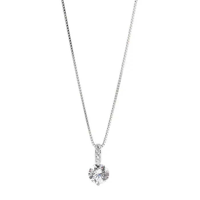 Collier pour femme en argent sterling 925, bijoux de luxe avec zircon rond, qualité supérieure, bijoux exquis Money 925