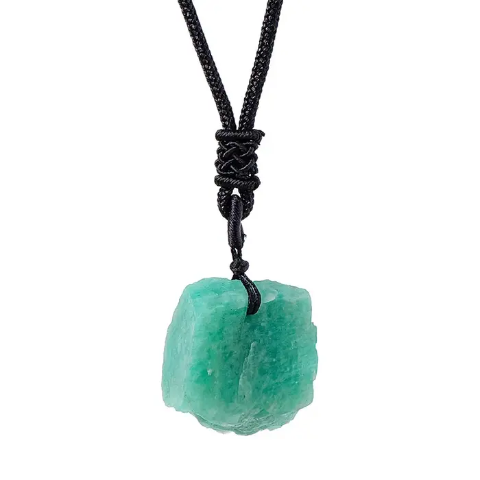 Collier de bijoux en pierre originale fait à la main, pendentif en pierre concassée en cristal pour 