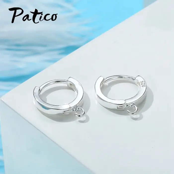 Boucles d'oreilles créoles en argent regardé 925 faites à la main pour femmes