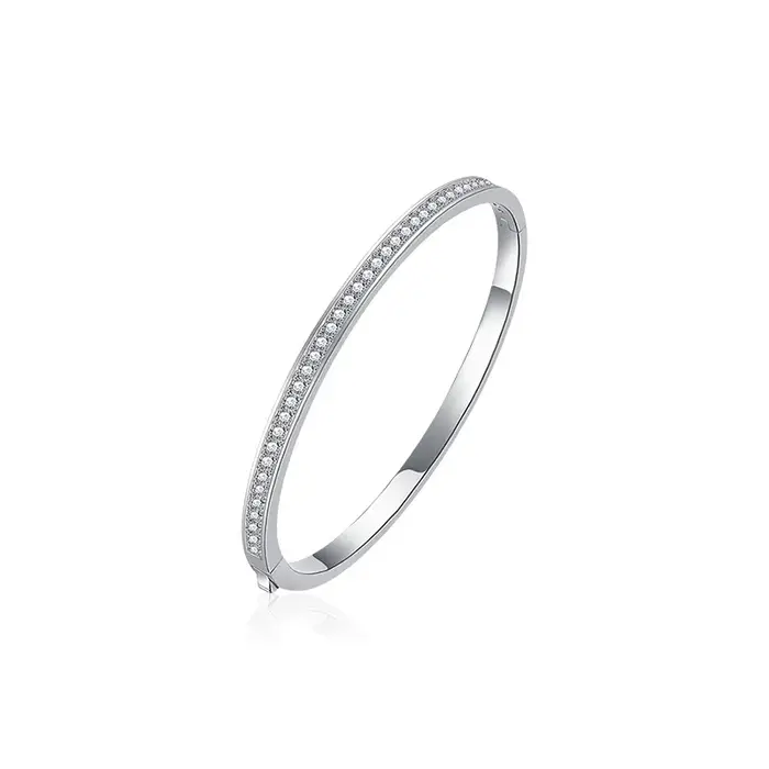 Bracelet élégant en Moissanite à rangée complète en argent sterling S925 – Bijoux uniques et polyval