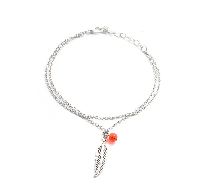 Bracelets de cheville en argent pour femmes