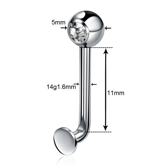 Piercing Christina en titane, 1 pièce, Labret Vertical intime, bijoux, anneaux à lèvres, fleur VCH T