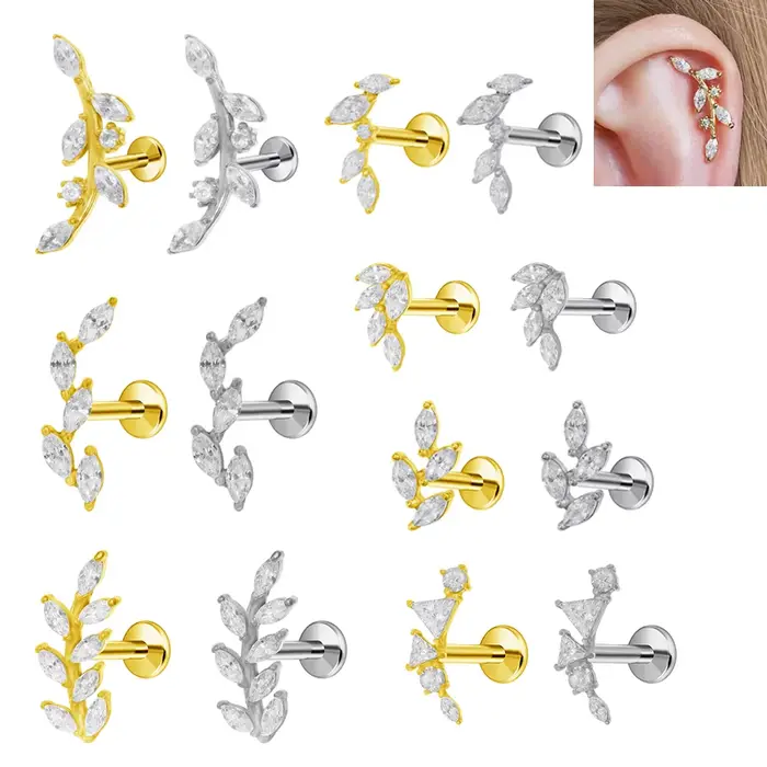 Feuille Helix Piercing bijoux avant