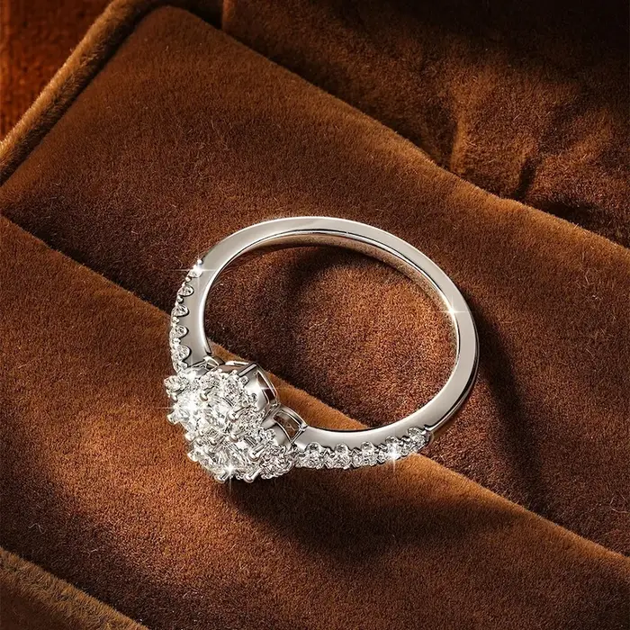 Bague de mariage Rrjzz en moissanite couleur