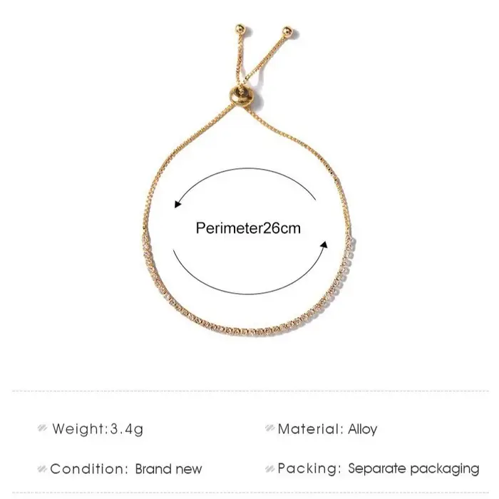 Bracelet classique en cristal pour femmes