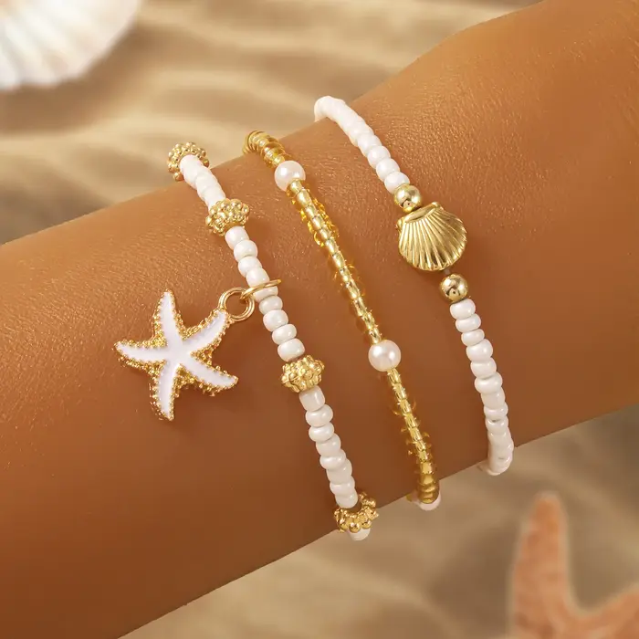Bracelet en coquillage d'étoile de mer exquis