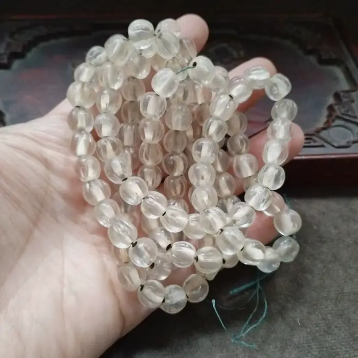 Perles en cristal transparent vintage en forme de melon pour la création de bijoux DIY bracelets colliers occasions spéciales femmes hommes