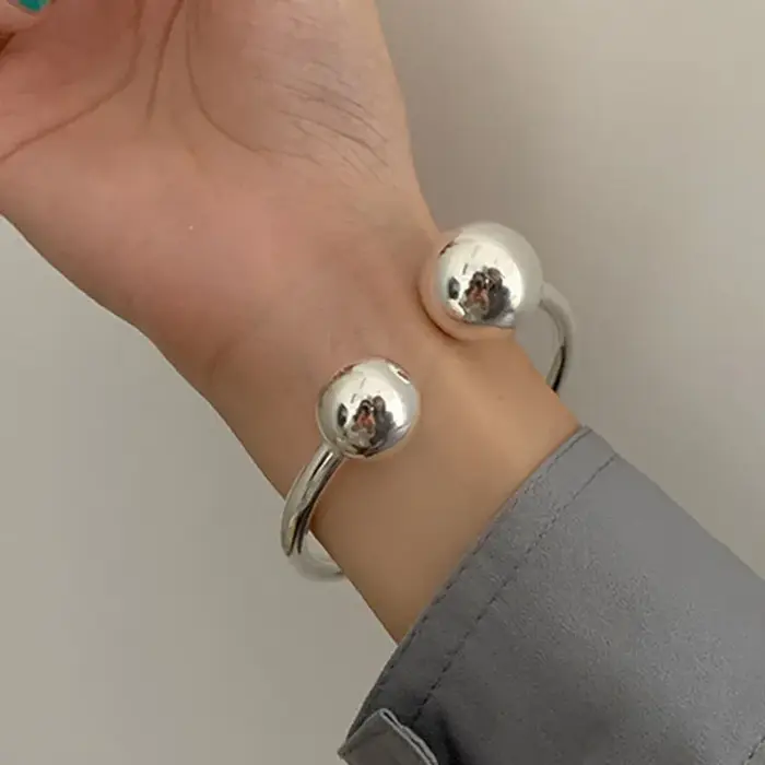 Foxanry Minimaliste Timbre Bracelet À La Mode Élégant Charme Brillant Boule Bijoux Cadeaux D'anniver