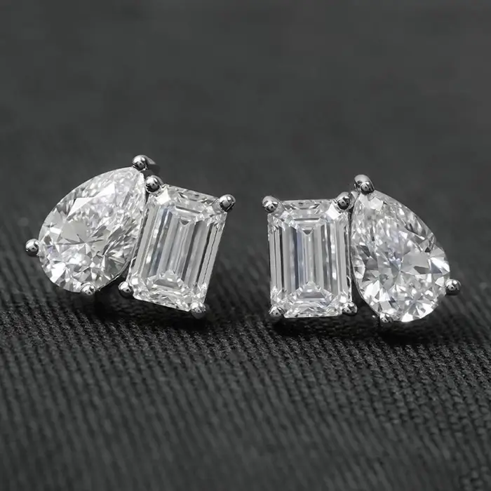 Boucles d'oreilles en diamant Moissanite pour femmes