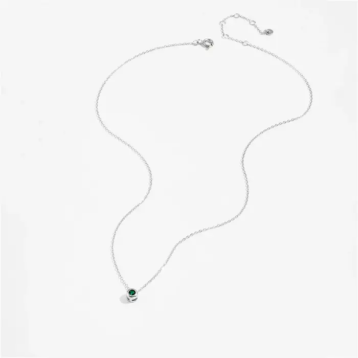Collier pendentif rond en argent regardé 925 pour femme