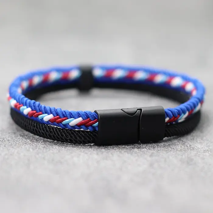 Bracelet en tissu tissé ethnique pour hommes et femmes