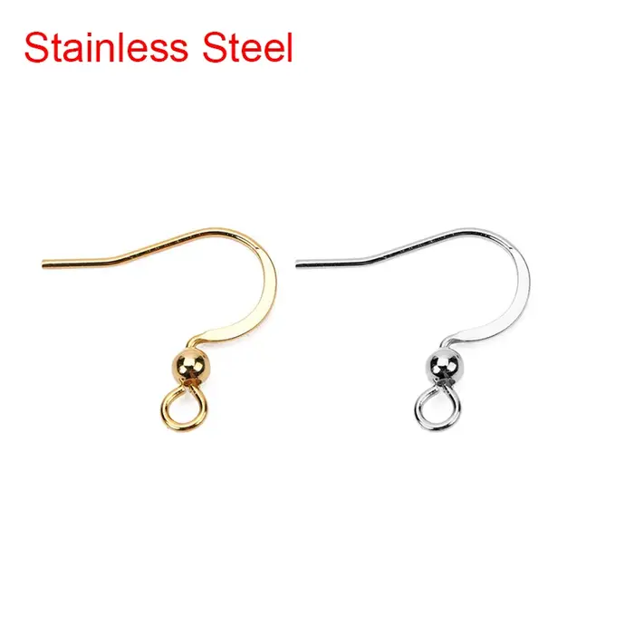 Crochets de boucles d'oreilles hypoallergéniques en acier inoxydable