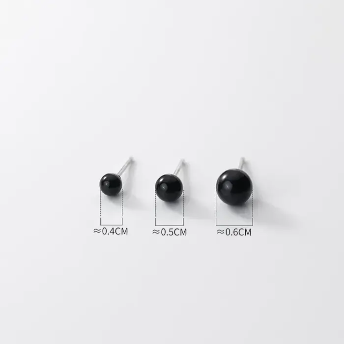 Boucles d'oreilles perles noires en argent regardé 925 pour femmes et enfants, bijoux d'oreille de tempérament coréen, cadeau de fête de mariage, pendentif femme occasions spéciales