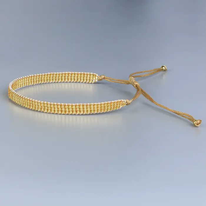 KELITCH Bracelet Miyuki en or rose tissé à la main