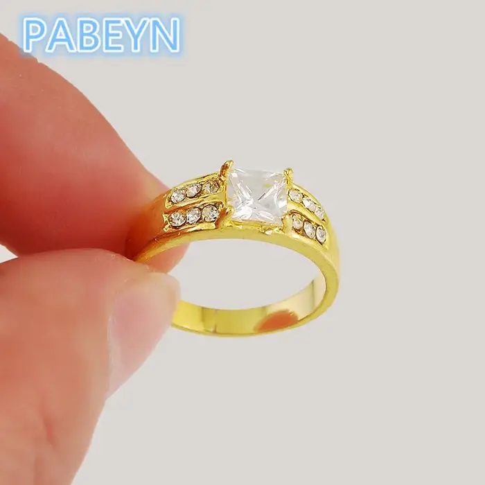 Bagues plaquées or 24 carats pour femmes et hommes
