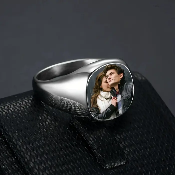 Bagues Photo personnalisées pour hommes
