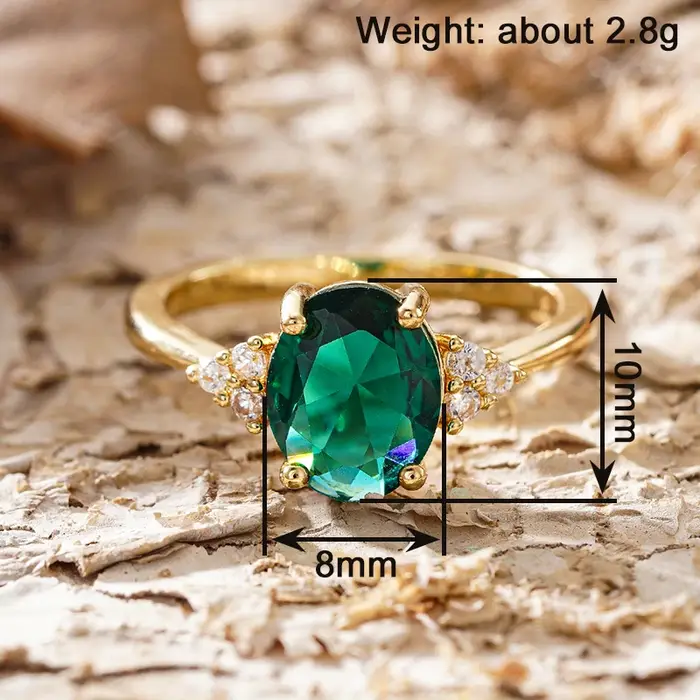 Huitan – bague fantaisie couleur or pour femmes