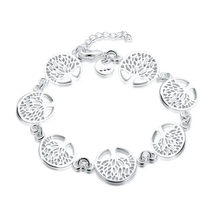 Bracelet en argent sterling 925 arbre de vie pour femmes bijoux romantiques et classiques pour occasions spéciales engagement anniversaire et cadeaux