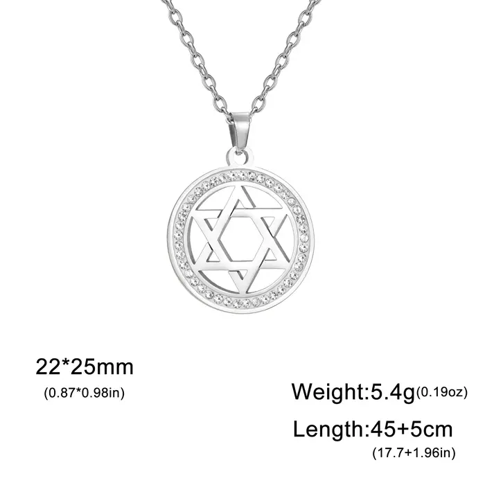 Zkeys-Collier ras du cou étoile de FC pour femme, bijoux de judaïsme juif d'Israël, bijoux de cou en