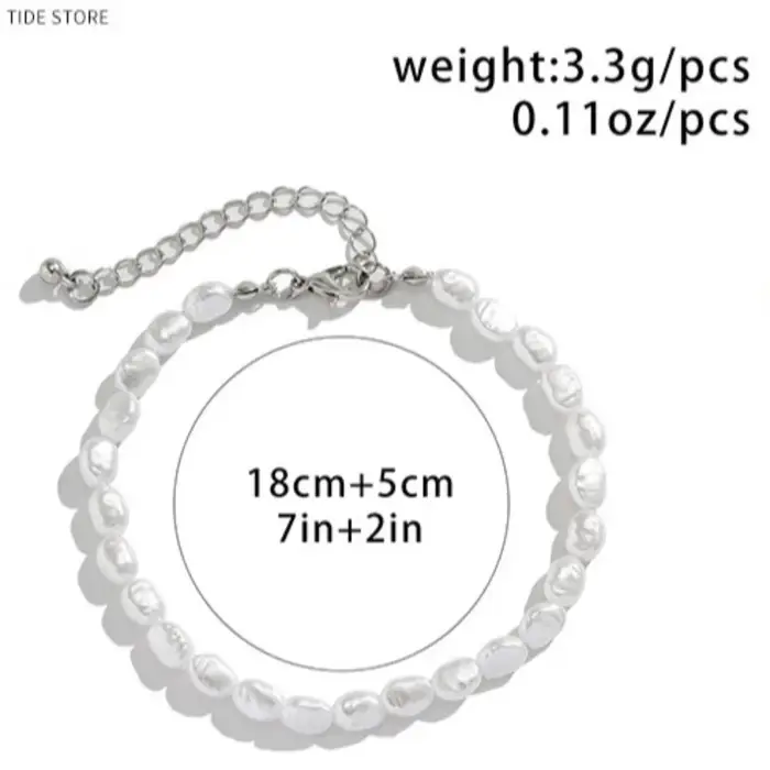 Collier ras du cou en perles pour femme