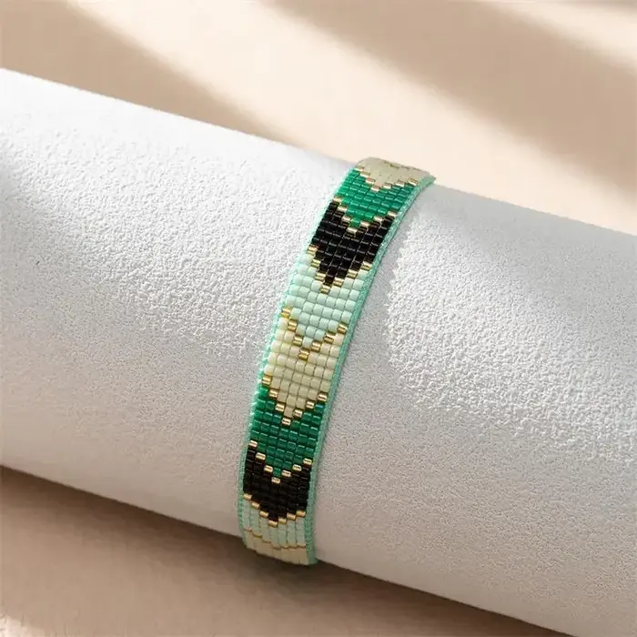 ALIYA MIYUKI Bracelets cadeau de fête des mères tissage perles flèche verte accessoires personnalisés mode bohême printemps bijoux