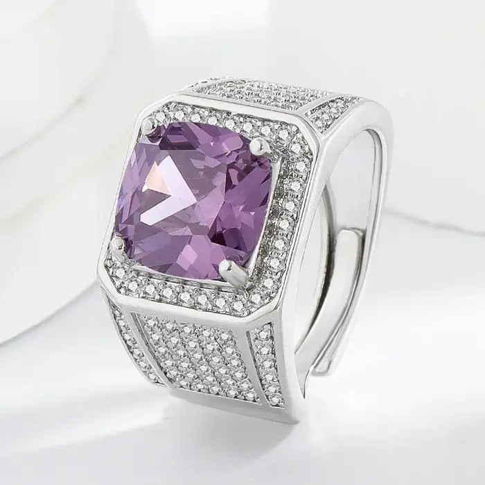 Bague de luxe en argent Sterling 925, Tanzanite de 5 carats, sertie de Zircon, à la mode, élégante, 