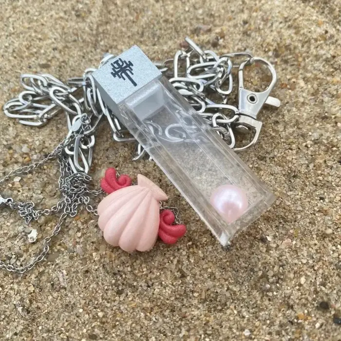 La mélodie de la sirène de dessin animé Padalaska ~ Collier pendentif avec chaîne de clavicule de personnalité de grande valeur