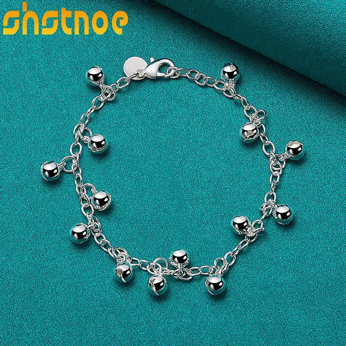 Bracelet cloche en argent Sterling 925 pour femmes, bijoux à la mode, cadeau d'anniversaire, de fiançailles, de mariage