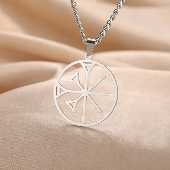 Unift Sumerian Cuneiform Anu colliers pour femmes en acier inoxydable Anunnaki symbole religieux mesopotamian bijoux mythologiques
