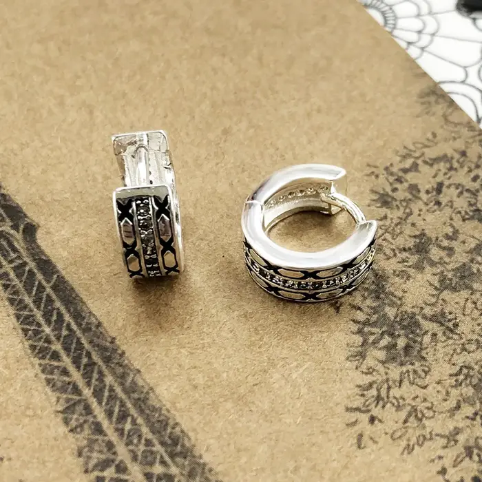 Boucle d'oreille créole Asiatische Ornamente Europe