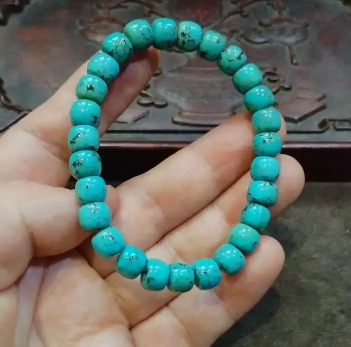 Bracelet Turquoise naturel hommes femmes pierres précieuses de guérison bijoux fins véritable bleu T