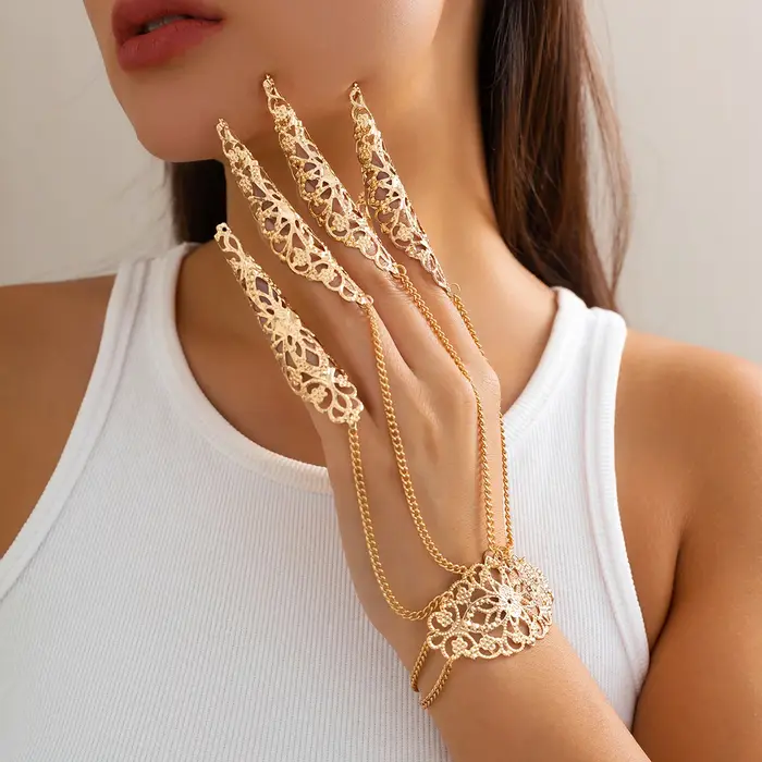 Bracelets de poignet indiens Ingemark style vendange avec design géométrique et ajustement facile pour femmes occasions spéciales