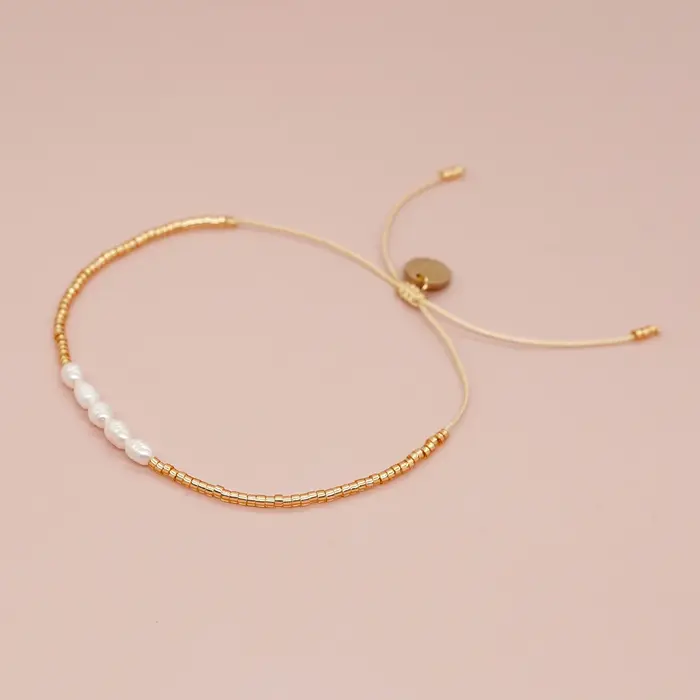 Miyuki – petits Bracelets de perles plaqués or