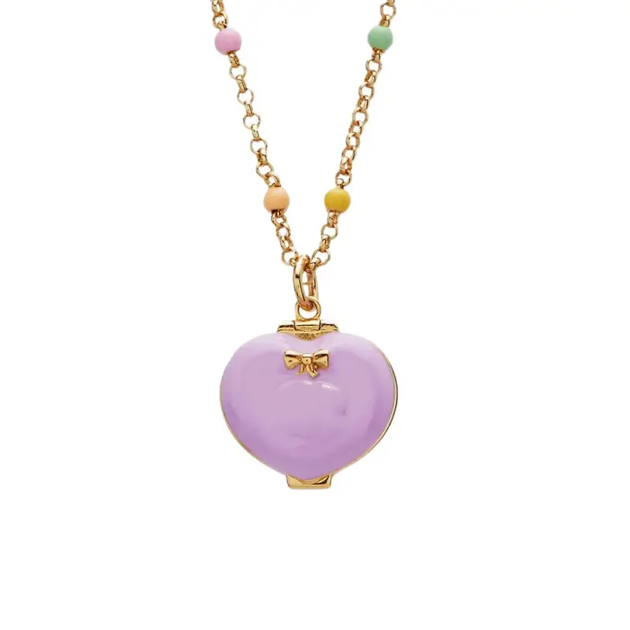 Collier pendentif en or rose avec boîte à phases ouvrable pour femme, design pentagramme cœur mignon et original, cadeau idéal