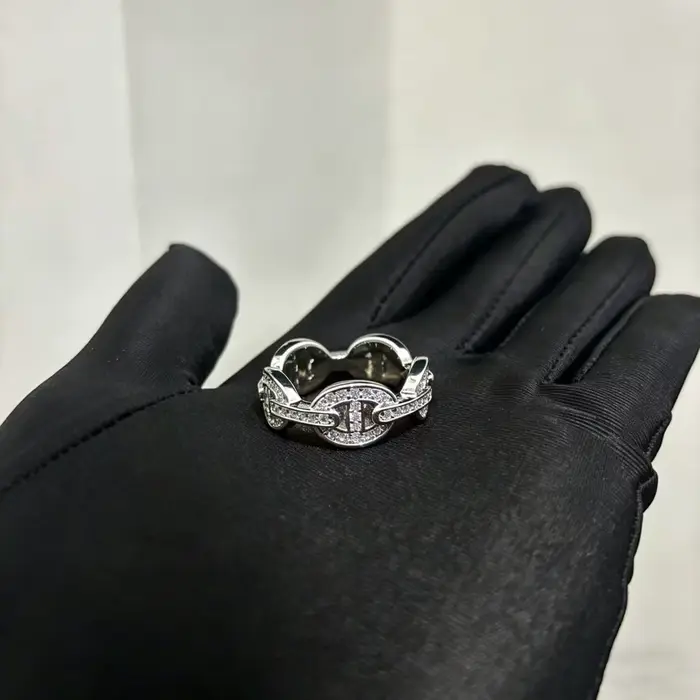 Bague en argent 925 pour homme et femme, design classique, entièrement sertie de diamants, sélection