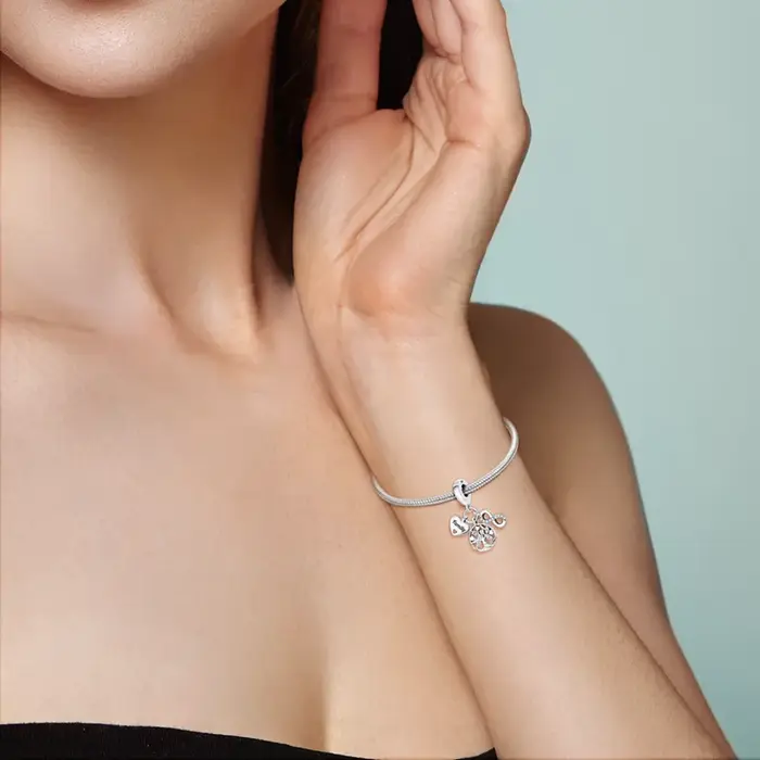 Pendentif à breloques arbre de vie en argent Sterling 925 avec zircone cubique