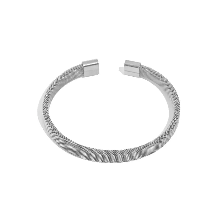 Bracelet tissé pour femme, bracelet ouvert réglable, acier inoxydable plaqué or 18 carats, idée cade