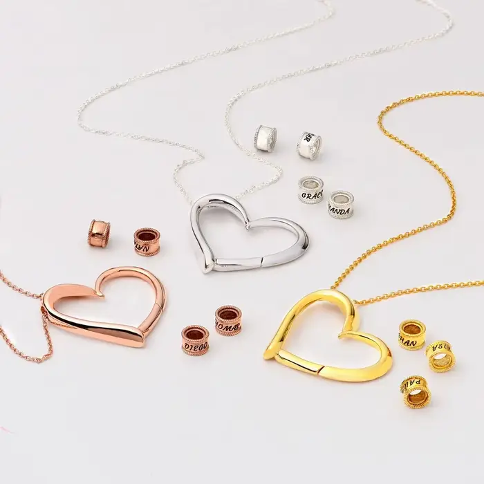 Collier coeur noms personnalisés