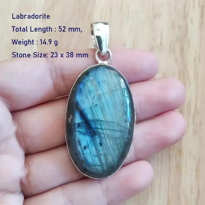 Pendentif Elena Labradorite authentique pour femmes, bijoux cadeau