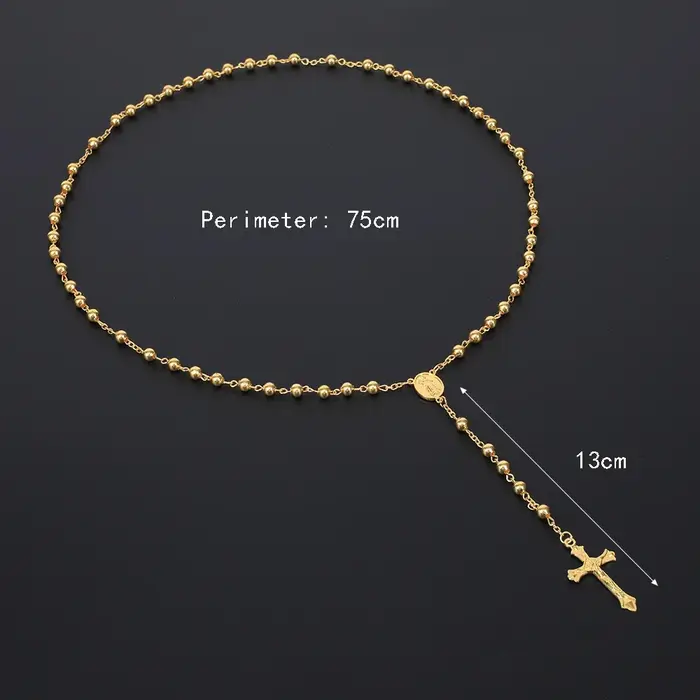 Collier chapelet en or pour hommes et femmes