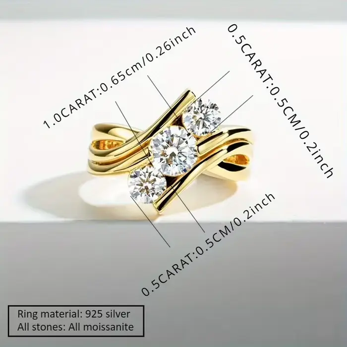 Une bague unisexe simple mais luxueuse, en argent sterling 925 et moissanite ronde de 2 carats, idéa
