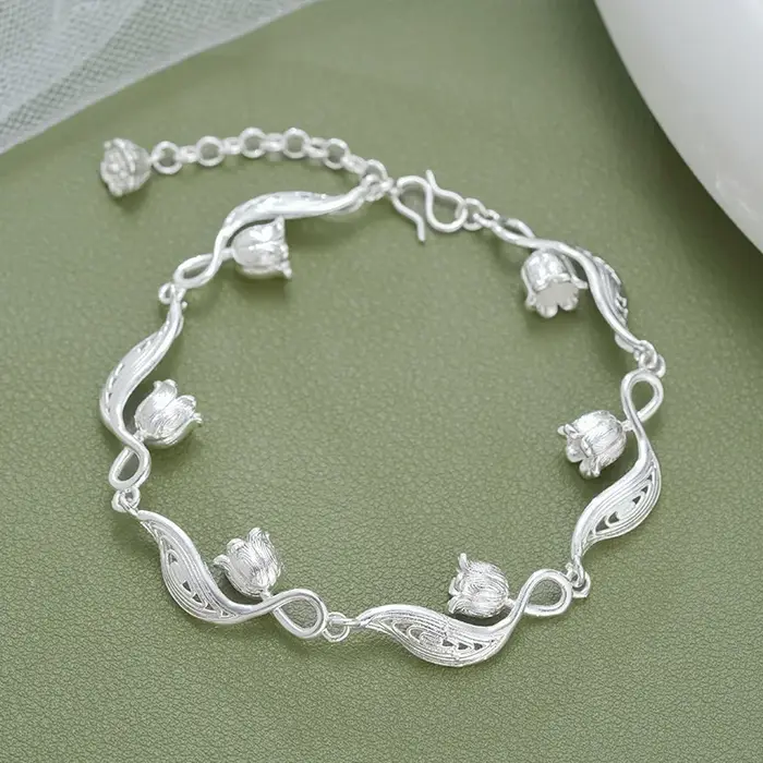 Bracelet Muguet, Bracelet Ondulé Exquis, Bijou de Fête Frais et Rêveur, Élégant, Accessoires pour le