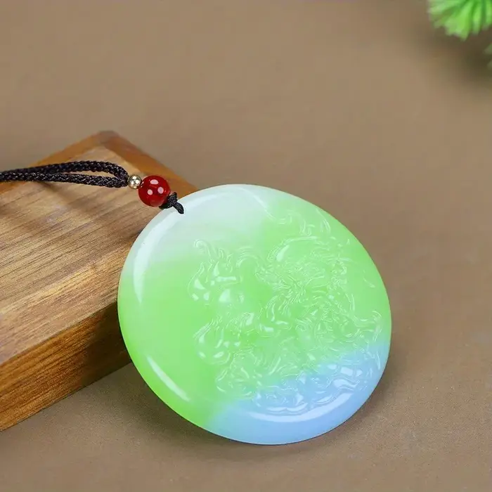 Collier pendentif coloré et naturel