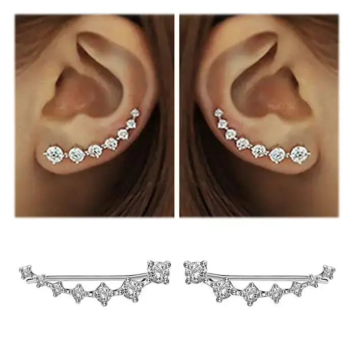 REETI nouvelle haute qualité Super brillant Zircon 925 en argent Sterling boucle d'oreille pour les 