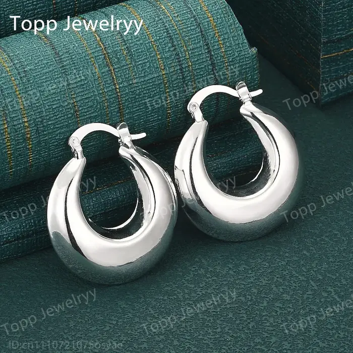 Clips d'oreille ronds élégants en argent Sterling 925, brillants et exquis, accessoires de mode pour