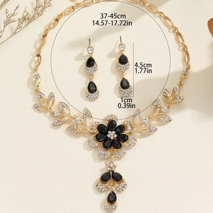 Ensemble de 3 bijoux fantaisie dorés glamour