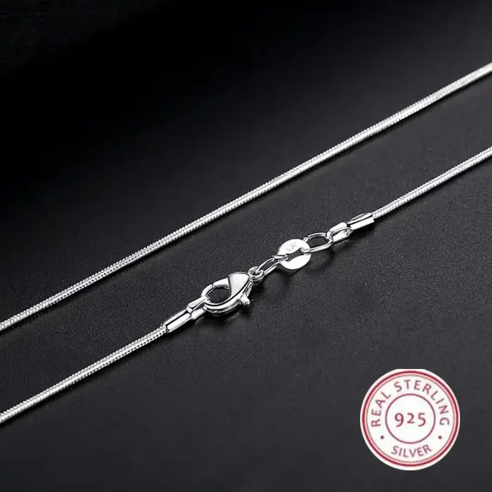 Collier serpent en argent Sterling 925, 1mm, chaîne 16-30 pouces, haute qualité pour femmes et homme