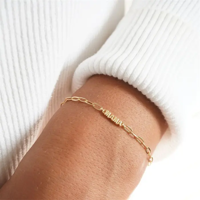Bracelet en acier titane pour maman