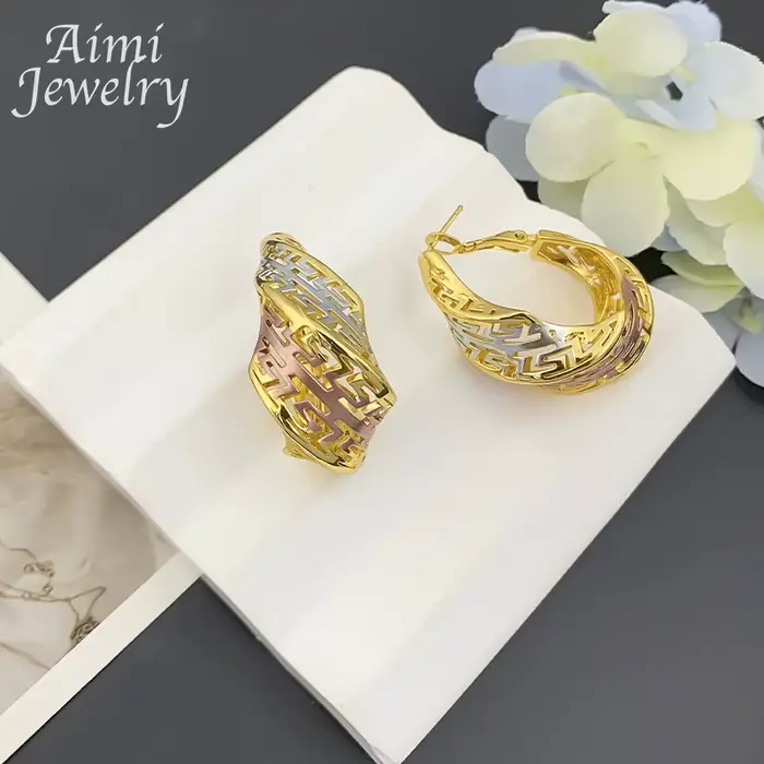 Ensemble de bijoux plaqués or de dubaï pour femmes